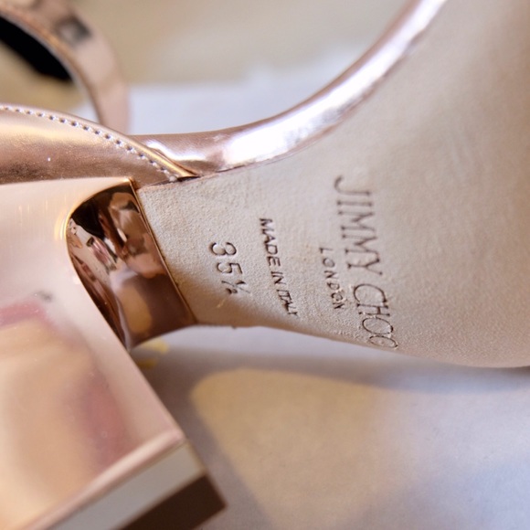 Jimmy Choo Edina Tea Rose Gold Heels (NEW) - Picture 6 of 6